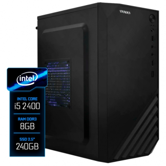 PC Montado Prime, Intel Core i5 2400 3.3GHz, 8GB DDR3 1600MHz, SSD 240GB, Placa Mãe H61M, Fonte 200W, Cooler Processador